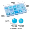 375Pcs 15 Style Blue Theme Transparent Crackle & Opaque Acrylic Beads OACR-YW0001-66-3