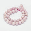 Round Natural Kunzite Beads Strands G-K068-27-8mm-2