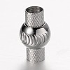 Tarnish Resistant 304 Stainless Steel Magnetic Clasps with Glue-in Ends STAS-G140-39N-1
