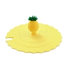 Pineapple Food Grade Silicone Cup Cover Lid AJEW-G031-04-1