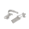 Brass Micro Pave Cubic Zirconia Fold Over Clasps KK-U052-39P-2