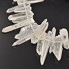 Natural Rough Quartz Crystal Beads Strands X-G-I111-02-3