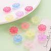 Transparent Frosted Acrylic Bead Caps MACR-S371-04A-6