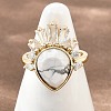 Brass with Mixed Stone Finger Rings GG-CBACC2B-07G-2