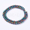 Non-magnetic Synthetic Hematite Beads Strands G-S096-6mm-5-2