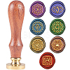   7Pcs 7 Style Wax Seal Brass Stamp Head AJEW-PH0003-29-1