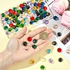 120Pcs 12 Colors Electroplate Glass Links Connectors EGLA-YW0005-65-5