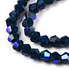 Opaque Solid Color Electroplate Glass Beads Strands EGLA-A039-P2mm-L09-2