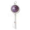 Natural Amethyst/Rose Quartz/Lapis Lazuli/Synthetic/Opalite/Black Stone Big Pendants PALLOY-JF02880-3