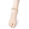 Rondelle Glass Charm Anklets AJEW-AN00344-05-5