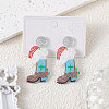 Christmas Acrylic Dangle Stud Earrings FS-WGF523C-09-1