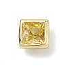 Square Brass Micro Pave Cubic Zirconia Cabochons KK-P345-13G-E06-1