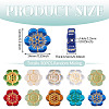 30Pcs Baking Paint and Golden Metal Enlaced Glass Beads DGLA-TA0001-54-3