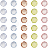150Pcs 5 Colors Flat Round Resin Buttons BUTT-CY0001-24-6