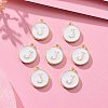 Golden Plated Alloy Charms X-ENAM-S118-01J-5