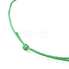 10Pcs 10 Color Alloy Heart Beaded Cord Bracelets Set BJEW-JB08182-3