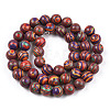 Round Dyed Gemstone Beads Strands G-R251-02A-2
