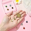 10Pcs 10 Styles Mixed Gemstone Half Round Charms G-CJ0001-81-4