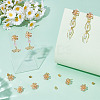 10Pcs Brass Stud Earring Findings KK-UN0006-21-2
