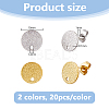 40pcs 2 Colors 304 Stainless Steel Stud Earring Findings STAS-DC0017-01-2
