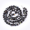 Electroplated Glass Beads Strands EGLA-T015-01O-2