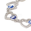 Alloy Enamel Heart with Evil Eye Link Chain Bag Extender Chains AJEW-BA00104-6
