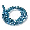 Transparent Electroplate Glass Beads Strands GLAA-F029-4mm-A01-2
