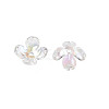 Transparent Acrylic Bead Caps X-TACR-Q273-03-3