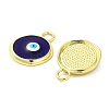 Rack Plating Brass Enamel Pendants KK-A205-07G-02-2