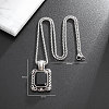 Platinum Alloy Rhinestone Pendant Necklaces FS-WG8CA3C-01-1
