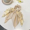 Flower Pattern Polyester Elastic Hair Accessories OHAR-PW0007-16D-2