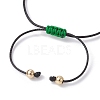 Alloy Enamel Clover Charm Bracelet BJEW-JB09962-01-4