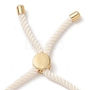 Half Finished Twisted Milan Rope Slider Bracelets FIND-G032-01G-09-6