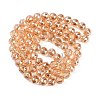 Transparent Electroplate Glass Beads Strands EGLA-N002-34C-C26-4