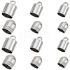 Beebeecraft 120Pcs 6 Styles 201 Stainless Steel Cord Ends STAS-BBC0001-97-1