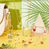 100Pcs 10 Style Two Tone Transparent Spray Painted Glass Pendants GLAA-PH0002-72-5