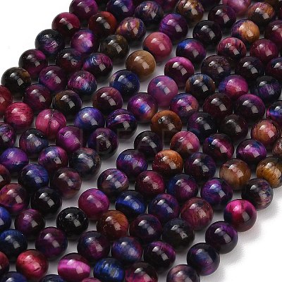 Natural Tiger Eye Beads Strands G-B133-A02-8mm-10-1