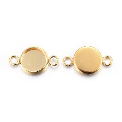 201 Stainless Steel Cabochon Connector Settings STAS-F191-15G-A-1