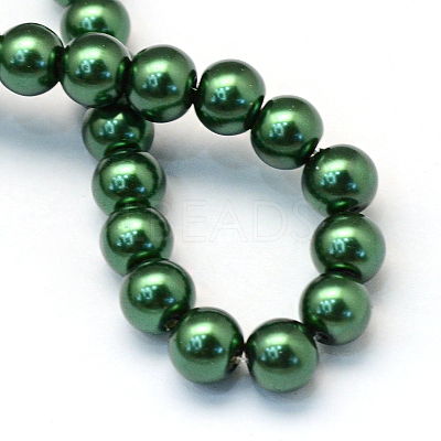 Baking Paint Glass Pearl Bead Strands HY-Q003-3mm-75-1