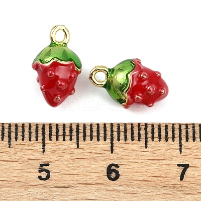 Brass Enamel Charms KK-L231-21G-01-1