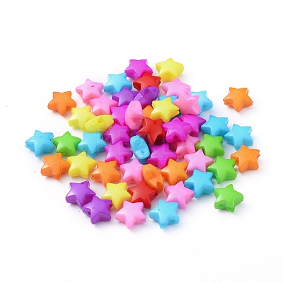 Opaque Acrylic Beads X-SACR-Q099-M26-1