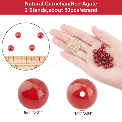 Natural Carnelian Beads Strands G-AR0002-05-1
