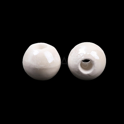 Glazed Porcelain Round Beads PORC-S489-8mm-01-1
