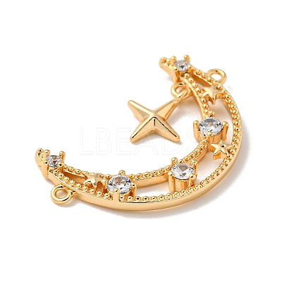Brass Micro Pave Clear Cubic Zirconia Pendants KK-K378-01G-01-1