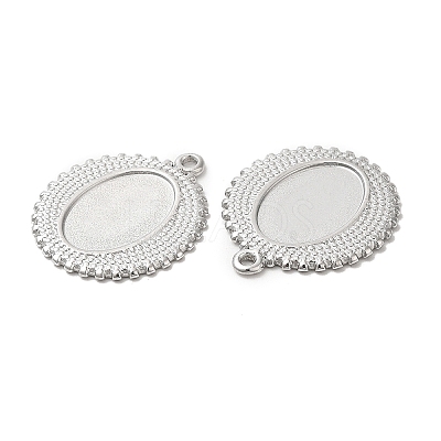 Non-Tarnish 304 Stainless Steel Pendant Cabochon Settings STAS-L020-026P-1