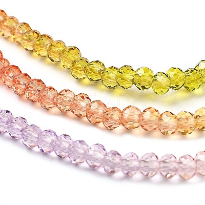 Transparent Painted Glass Beads Strands X1-DGLA-A034-T1mm-A12-1