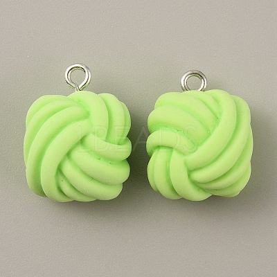 Opaque Resin Pendants LS-RESI-WH0029-24P-03-1