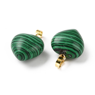Synthetic Malachite Pendants G-I311-A32-G-1