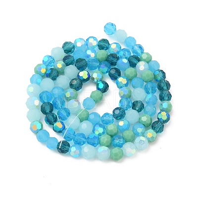 Electroplate Glass Beads Strands EGLA-P048-A01-1