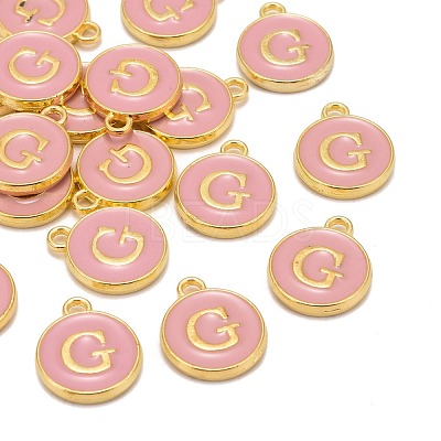 Golden Plated Alloy Enamel Charms ENAM-S118-07G-1